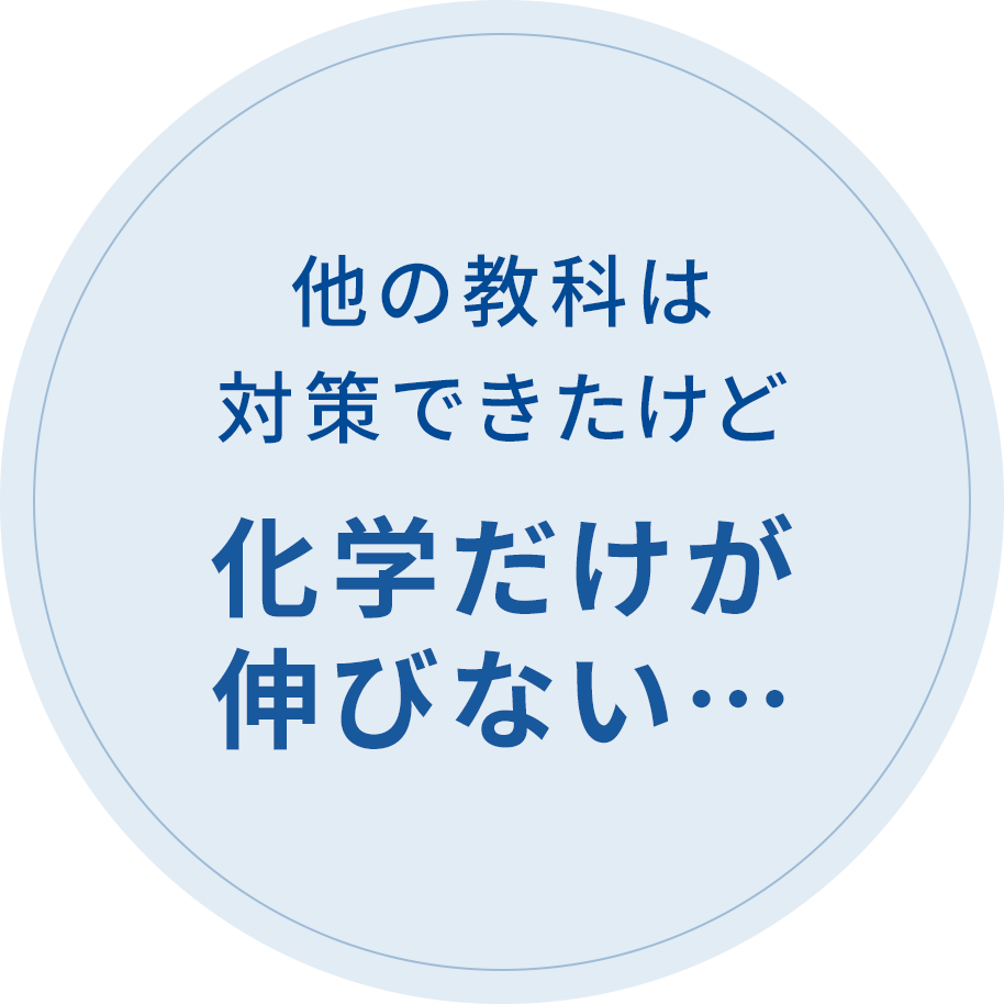 他の教科は対策できたけど化学だけが伸びない…